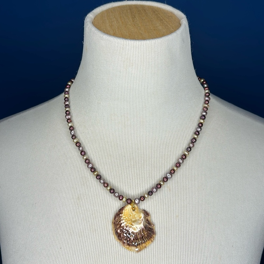 Oyster shell necklace